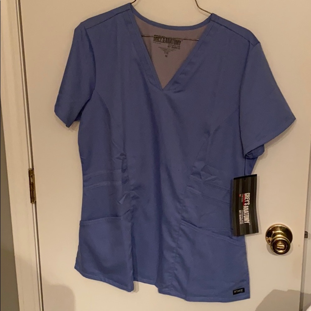 Greys Anatomy Ciel Blue scrub top